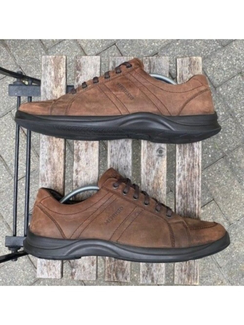Mephisto Runoff Brown Nubuck Lace Up Shoes Men's Size US 10.5 Leather Shoes